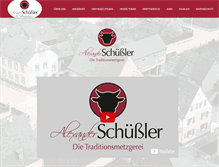 Tablet Screenshot of metzgerei-schuessler.de